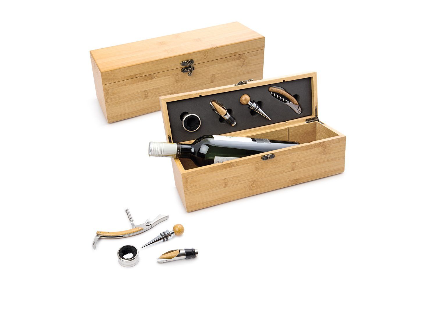 Caja de Bambú para una Botella